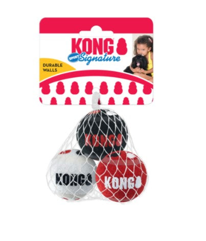 KONG DOG AIRDOG SPORT BALLS ASSORTED 3 PACK MEDIUM