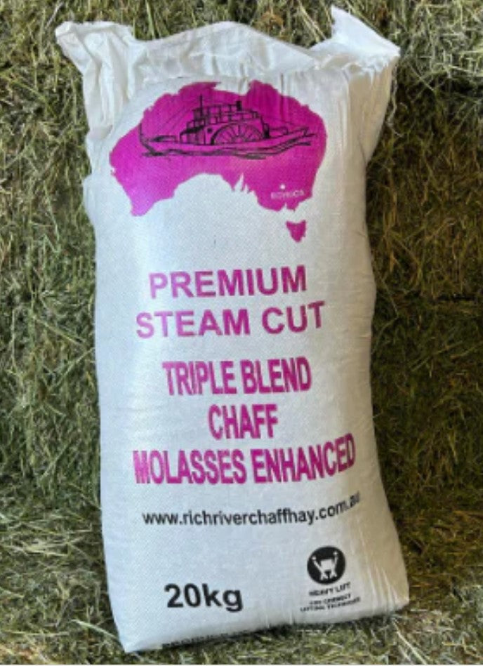Premium Rich River Triple Blend Chaff w/ Molasses 20kg