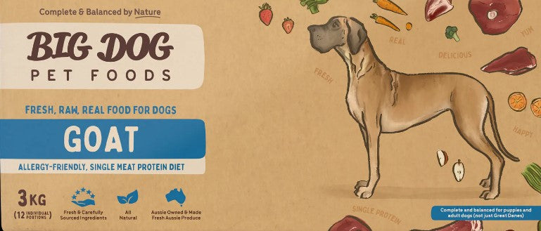 BD GOAT RAW DOG FOOD 3KG