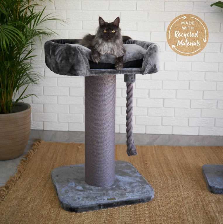 Kazoo High Bed Rope Cat Scratch Tree Charcoal 60x100cm