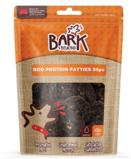 BARK & BEYOND ROO PROTEIN PATTIES 50PC