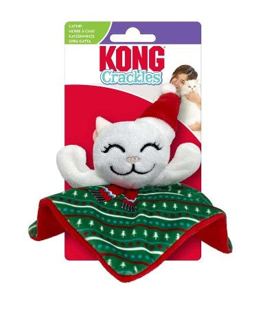 KONG HOLIDAY CRACKLES SANTA KITTY