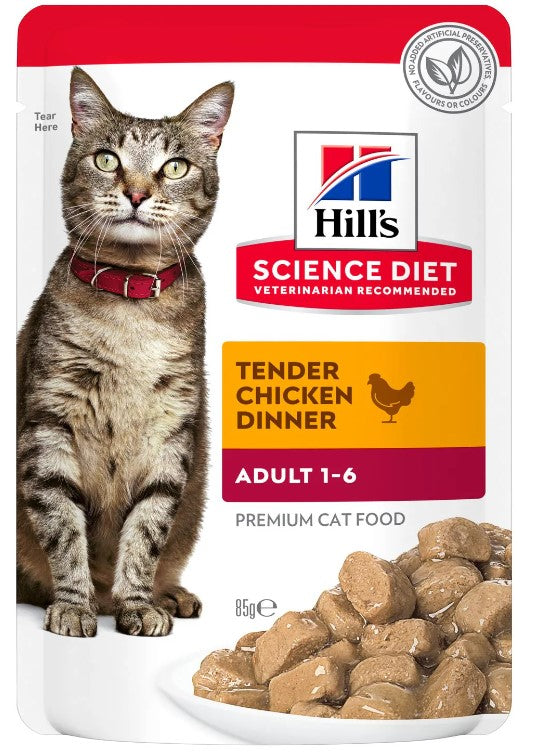 HILLS SCIENCE CAT WET ADULT CHICKEN DINNER 12X85g