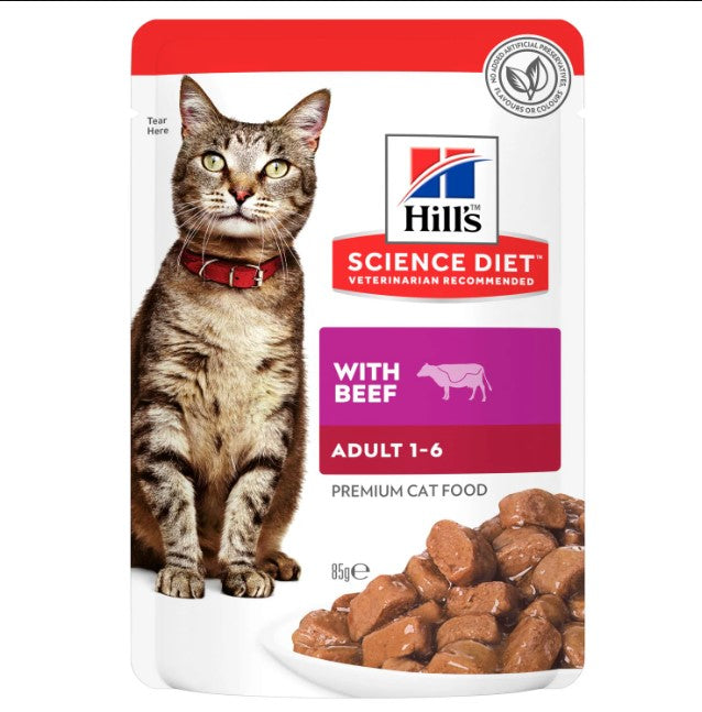 HILLS SCIENCE CAT WET BEEF 12X85g