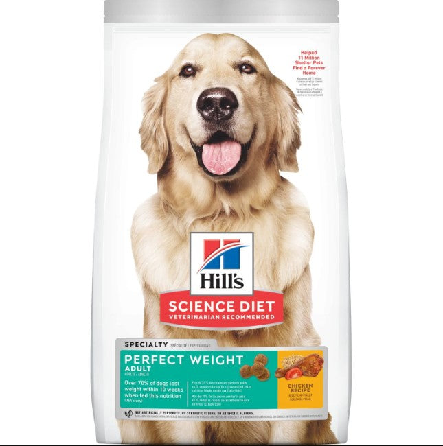 HILLS SCIENCE DOG DRY ADULT PERFECT WEIGHT 11.34kg