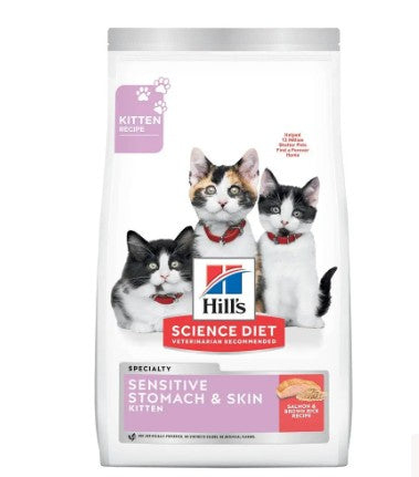  HILLS KITTEN DIET SENSITIVE STOMACH & SKIN SALMON & VEG 1.58KG