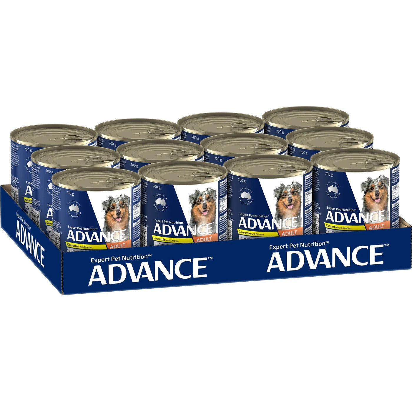 Advance Casserole With Chicken All Breed Adult Dog Wet Food 700g X 12