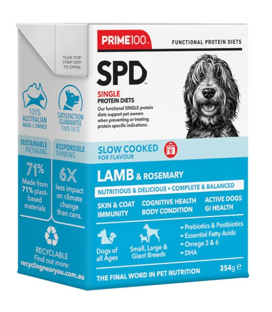 PRIME SPD SLOW COOKED LAMB & ROSEMARY 354G 12PK