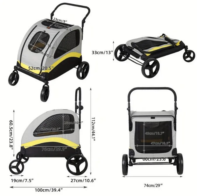 Large Pet Folding Stroller