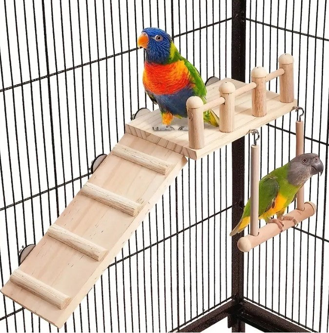 Durable Bird Swing & Ladder Combo for Stimulating Play