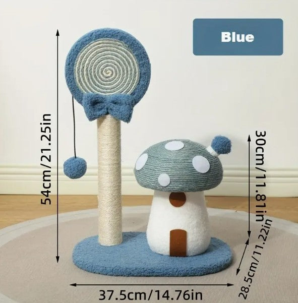 Mushroom Lollipop Two-in-One Cat Scratching Post