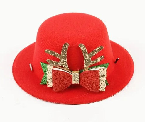 Christmas Pet Hat with Bow reindeer