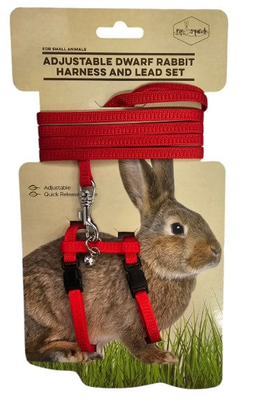 ADJUSTABLE RABBIT HARNESS & LEAD SET – Baba G's Farm