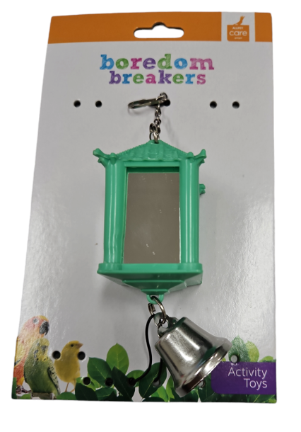 BIRD MIRROR LANTERN WITH BELL