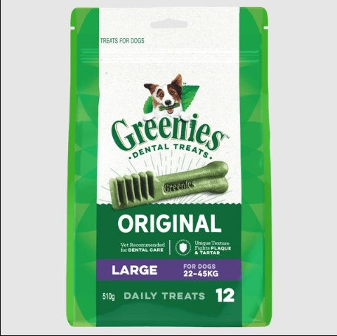 GREENIES Original Large Dental Dog Treats 510g -12 Treats