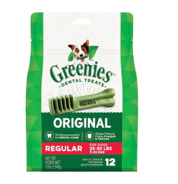 GREENIES DOG TREAT PACK REGULAR 340G