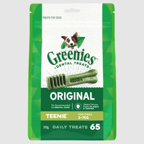 GREENIES Original TEENIE Dental Dog Treats 510g - 65 Treats