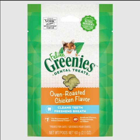 GREENIES Oven-Roasted Chicken Dental Cat Treats 60g