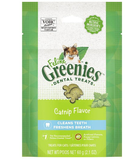 GREENIES CAT DENTAL TREATS CATNIP FLAVOR 60G