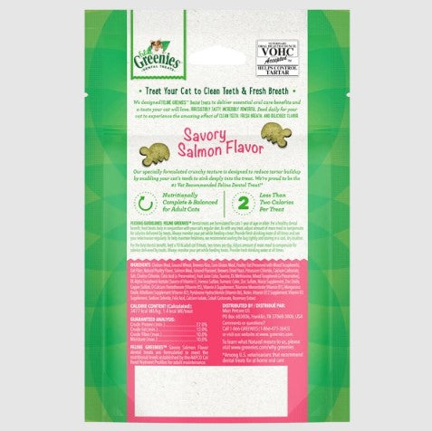 GREENIES Feline Dental Cat Treats Savoury Salmon 60g