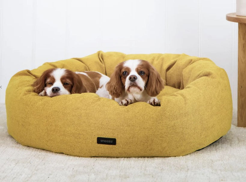 SNOOZA Springtime Cuddler Dog Bed M- SUNFLOWER