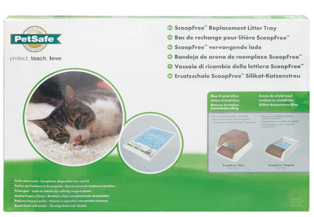 PETSAFE SCOOPFREE LITTER TRAY BLUE CRYSTALS- SINGLE TRAY