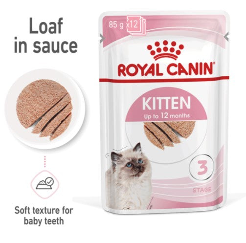 ROYAL CANIN KITTEN IN LOAF STAGE 3 POUCH 12X85G