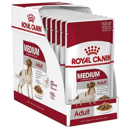 ROYAL CANIN MEDIUM ADULT WET FOOD 140g x 10