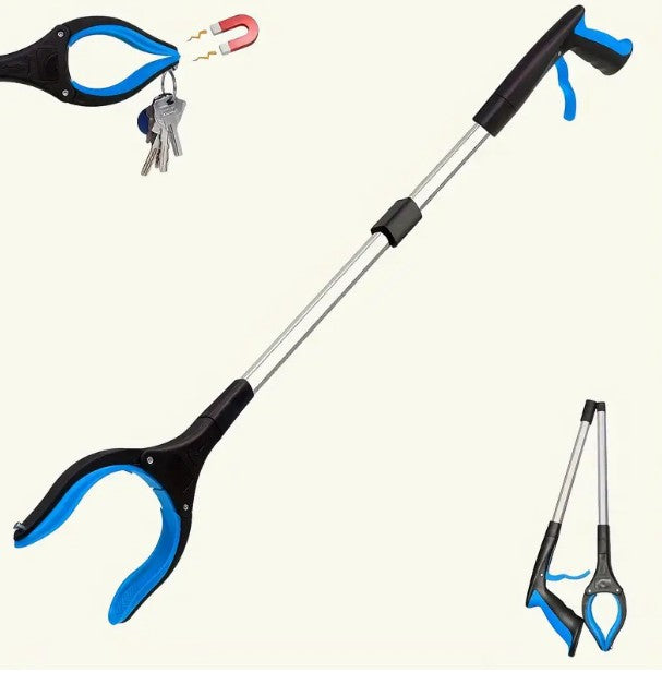 32-Inch Foldable Garbage Grabber with 360° Swivel Claw