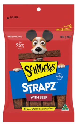 SCHMACKOS STRAPZ WITH BEEF 500G