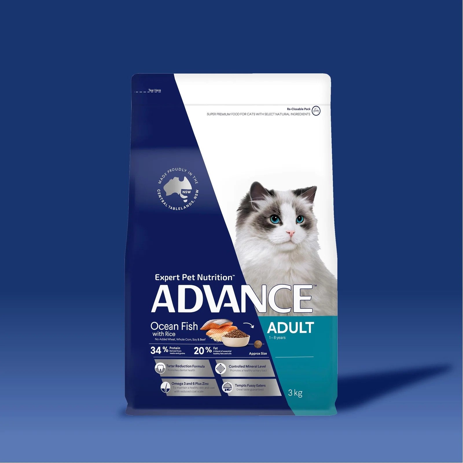 ADVANCE CAT Adult Ocean Fish with Rice 3KG