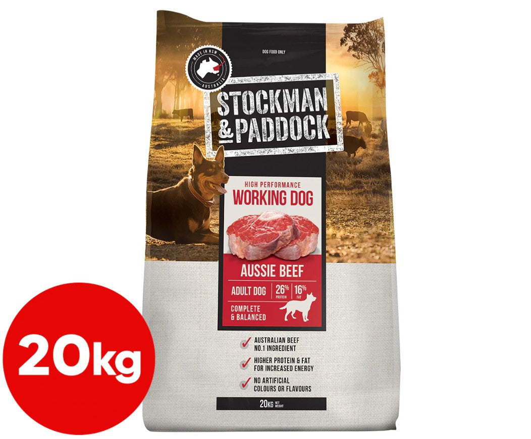 Stockman Paddock Working Dog Beef 20kg