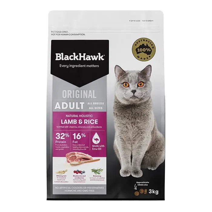 BLACK HAWK CAT LAMB AND RICE 3KG