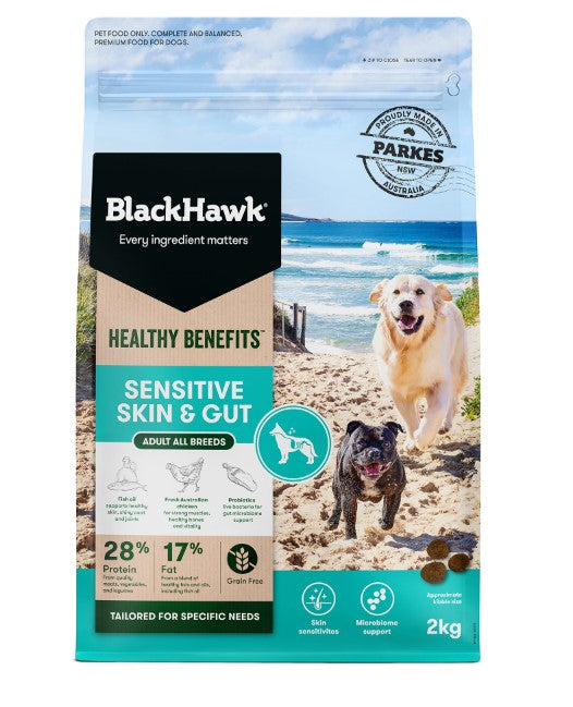 BLACK HAWK DOG SENSITIVE SKIN & GUT 2KG