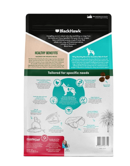 BLACK HAWK DOG SENSITIVE SKIN & GUT 2KG