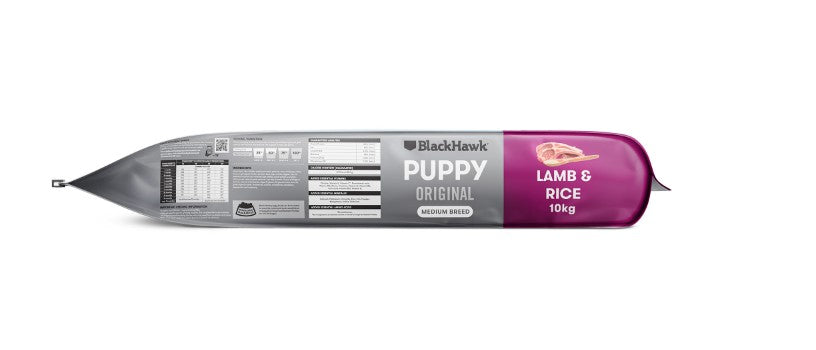 BLACK HAWK PUPPY MED LAMB/RICE 3KG