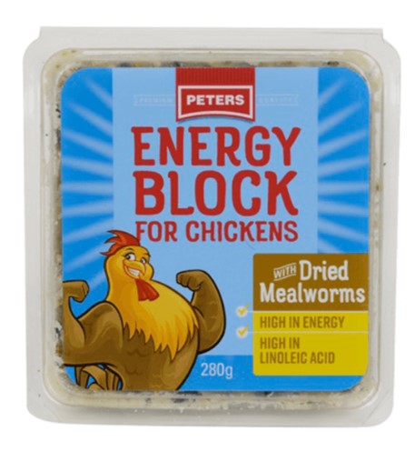 PETERS ENERGY BLOCK DRIED MEALWORMS 280G 6PK