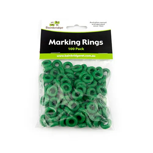 BAINBRIDGE 100 PK MARKING RINGS GREEN