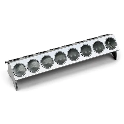 CHICKS GALVANISED HOLE FEED TROUGH 16 HOLES