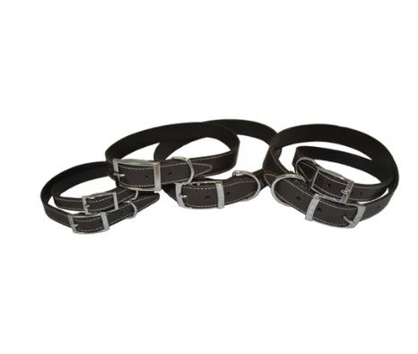 LEATHER COLLAR 35CM DOG