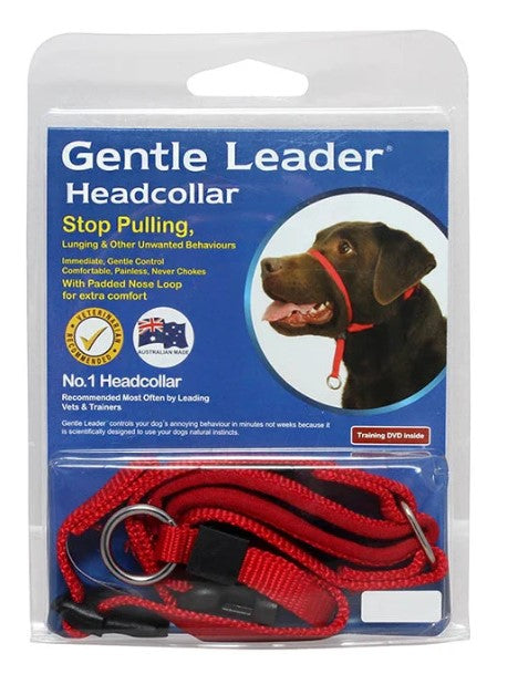 GENTLE LEADER DOG HEAD COLLAR RED LARGE