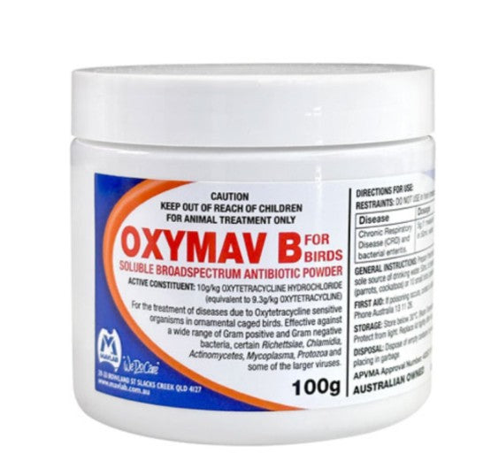  OXYMAV B FOR BIRDS POWDER 100G