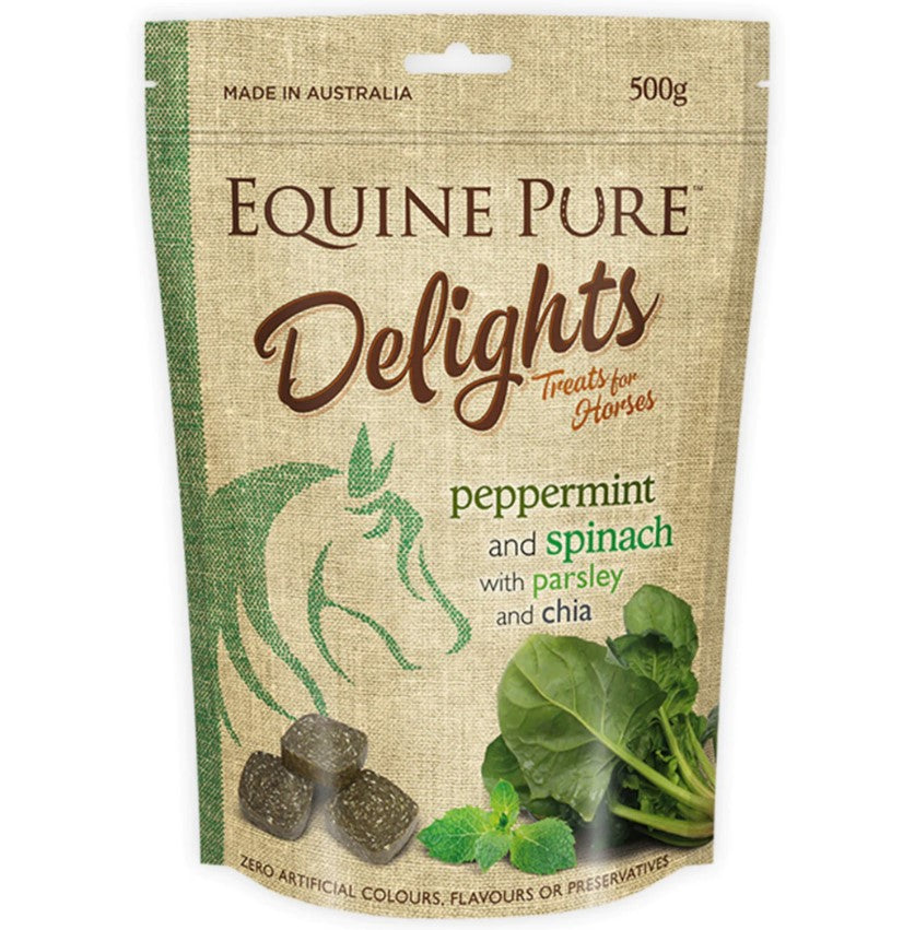 Equine Pure Delights Peppermint and Spinach Horse Treats 500g