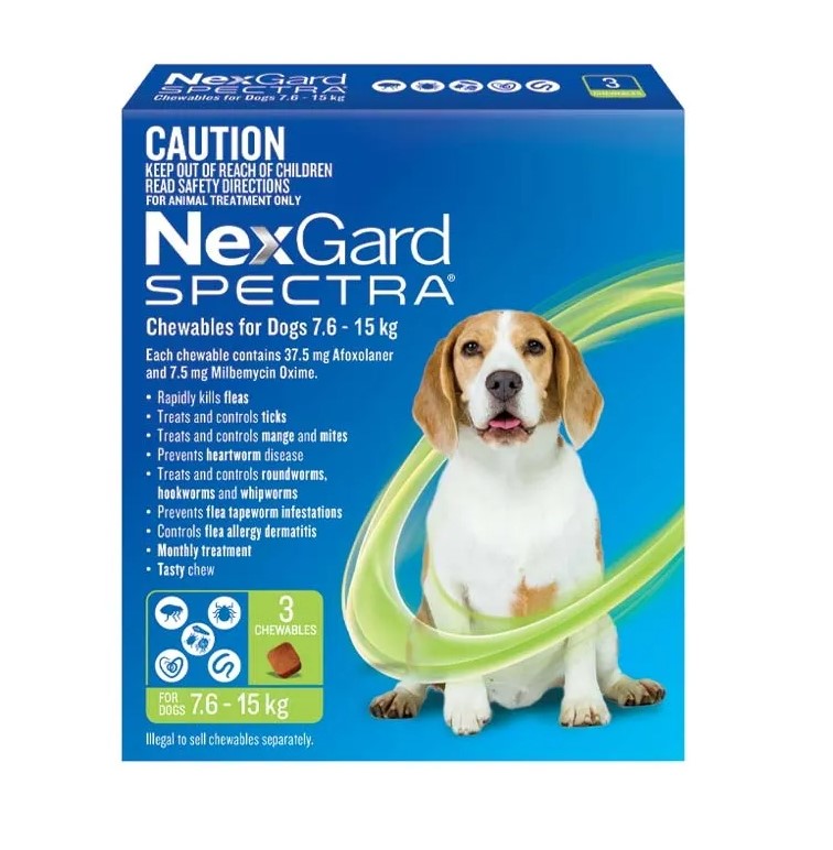 NexGard Spectra for Dogs 7.6 - 15kg