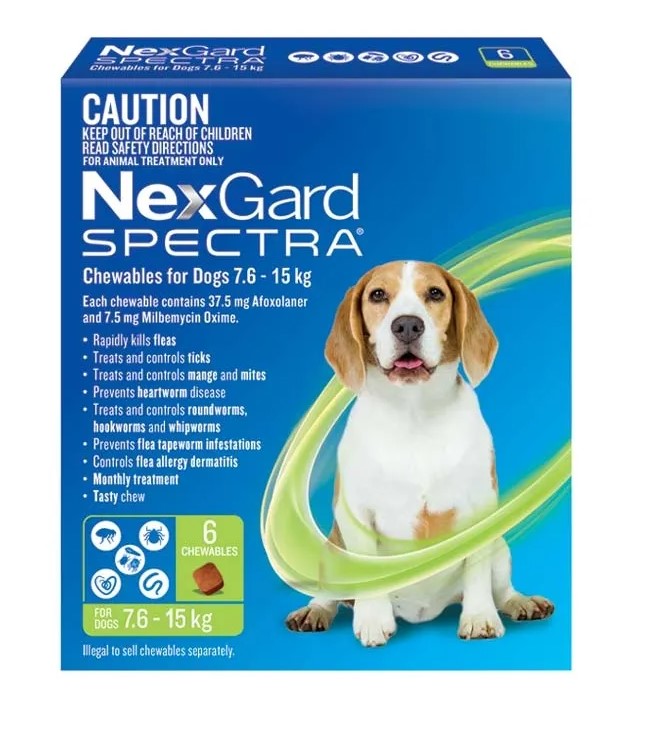 NexGard Spectra for Dogs 7.6 - 15kg