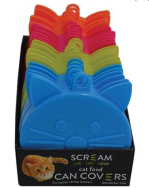 Scream CAT FOOD CAN COVER SINGLE Assorted Colours