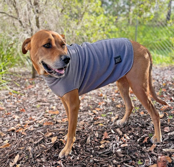 ZEEZ COSY FLEECE DOG VEST CHARCOAL GREY