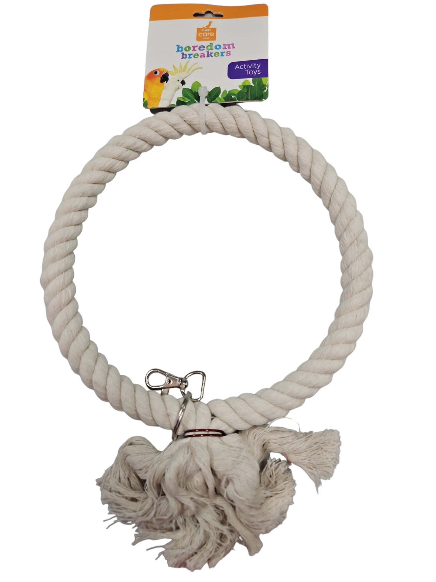 BIRD TOY ROPE RINGS SINGLE LARGE