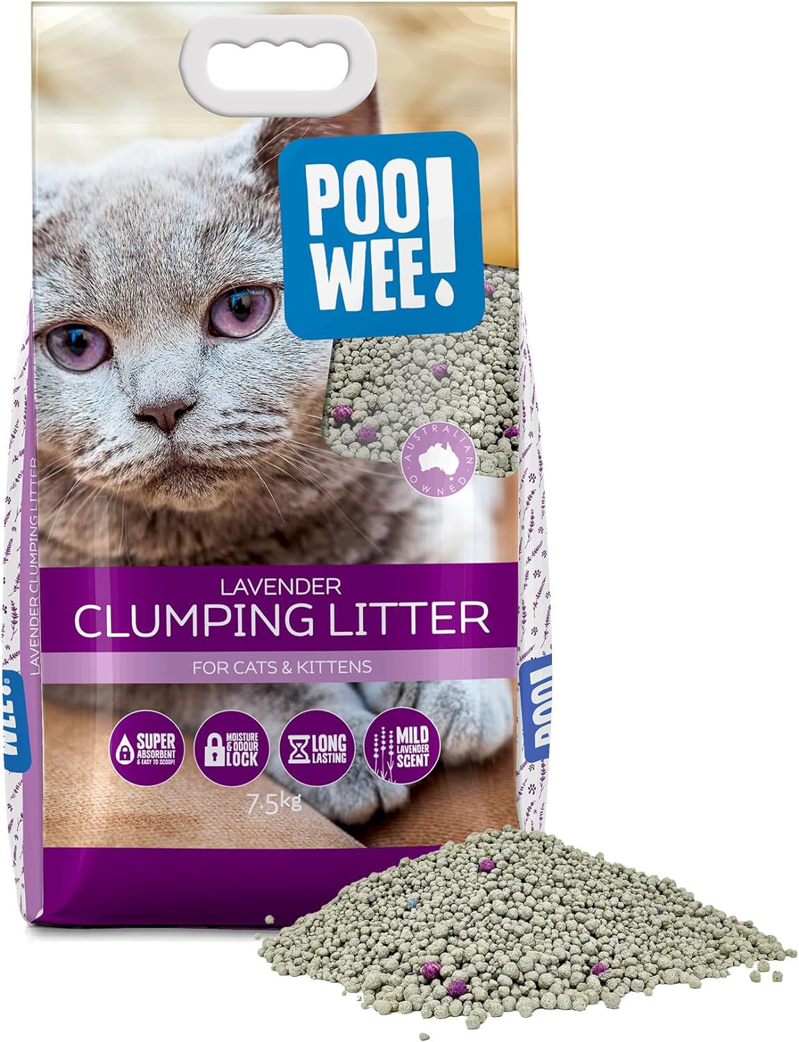 POOWEE CAT LITTER CLUMPING LAVENDER