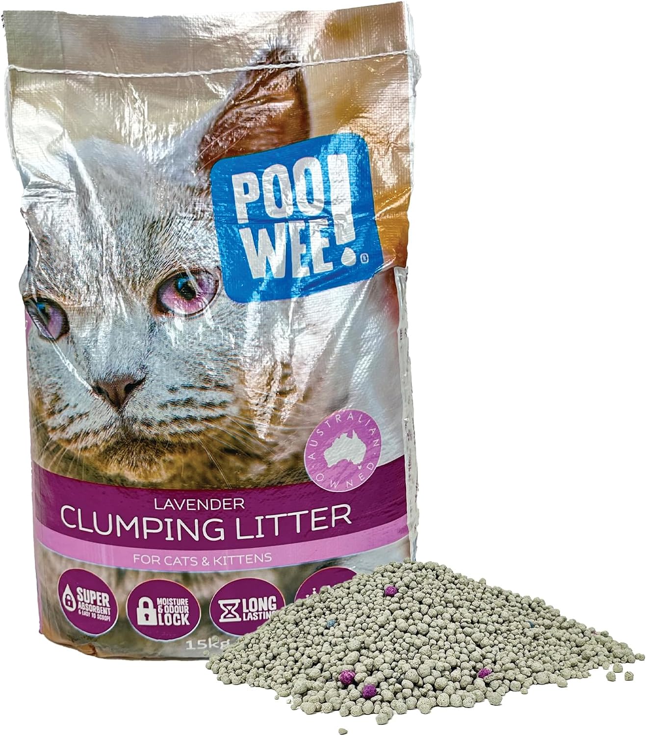 POOWEE CAT LITTER CLUMPING LAVENDER